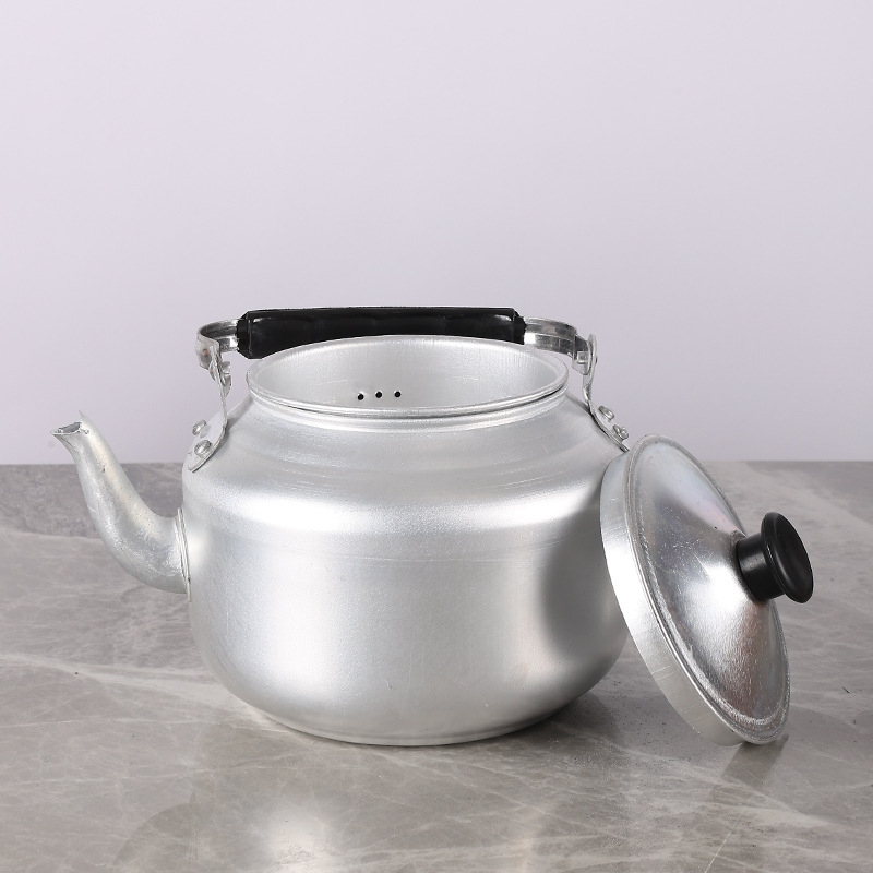 Ceainic retro din aluminiu, cu filtru, mini ceainic pentru ceai și apă fierbinte