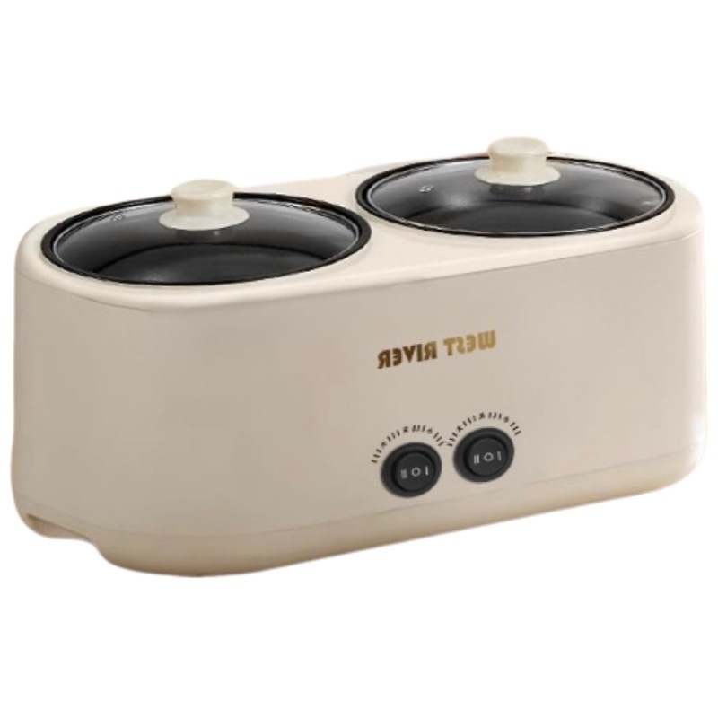 Cuptor electric cu două cuve: orezieră și oală fierbinte, cu funcții de prăjit, fierbere de tăiței și porridge