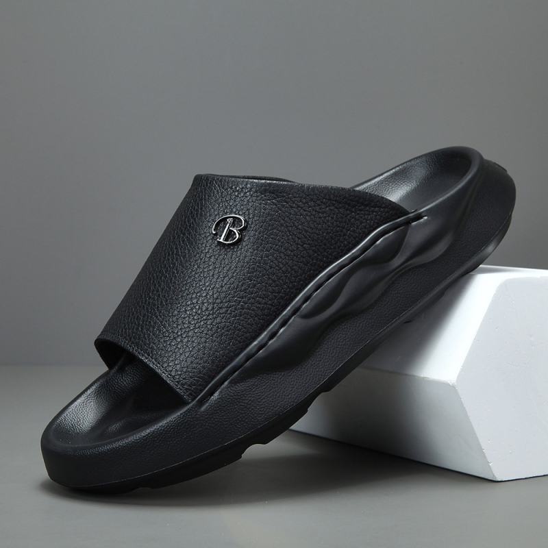 Muške sandale od prave kože, slip-on, europski stil, ljetne casual cipele, veličina 45, vrhunska kvaliteta