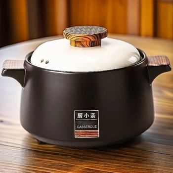 Oală ceramică de lut pentru aragaz cu gaz, rezistentă la temperaturi înalte, pentru supe și tocănițe, stil chinezesc