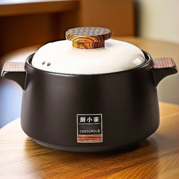Oală ceramică de lut pentru aragaz cu gaz, rezistentă la temperaturi înalte, pentru supe și tocănițe, stil chinezesc