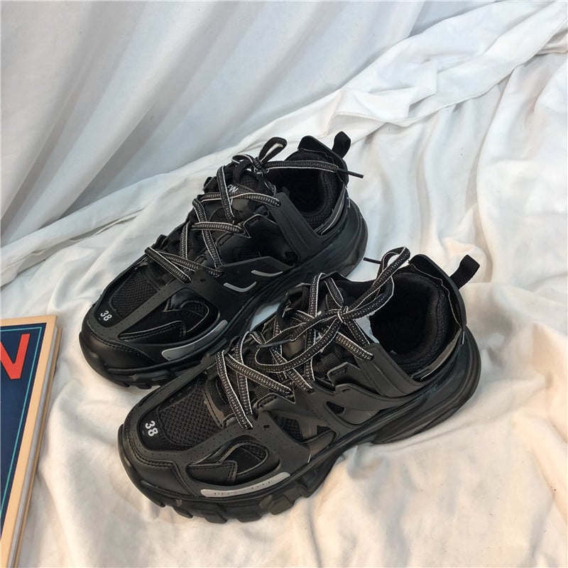 Ins colecție primăvară vintage la modă pentru bărbați: dad sneakers, stil street, sneakers multi-element pentru cupluri