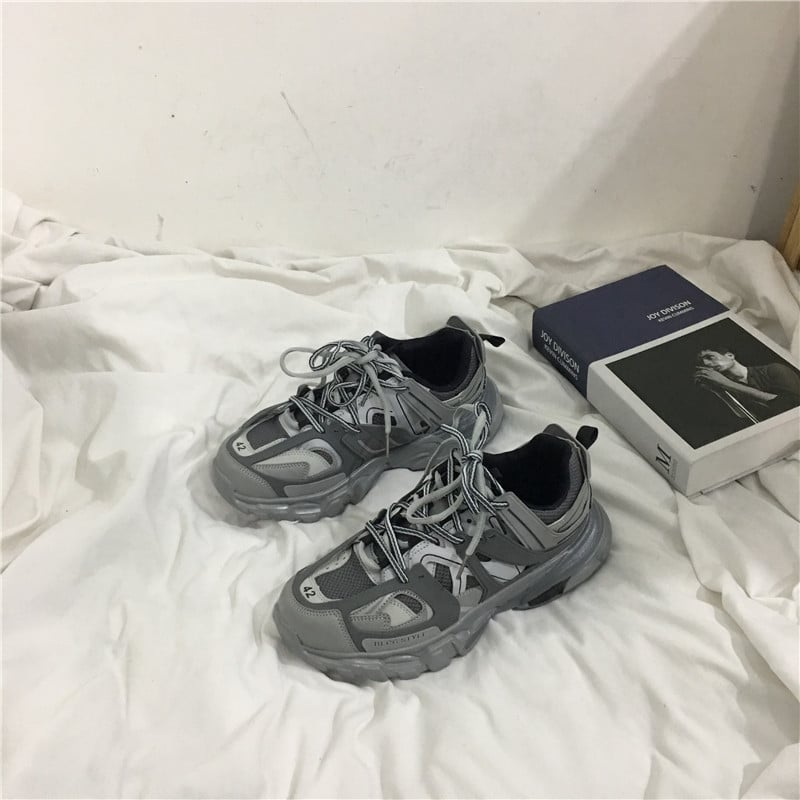 Ins colecție primăvară vintage la modă pentru bărbați: dad sneakers, stil street, sneakers multi-element pentru cupluri