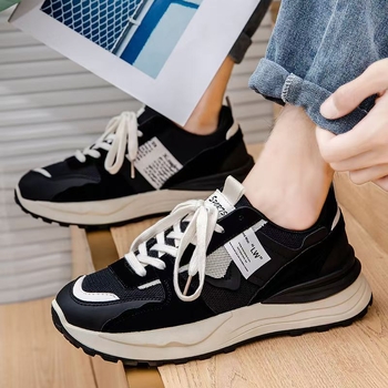 Pantofi sport pentru bărbați, la modă, iarna 2026 – respirabili, casual, cu talpă groasă în stil waffle