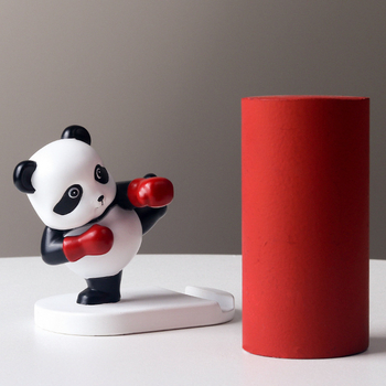 Ornament panda drăguț pentru birou, suport pentru telefon