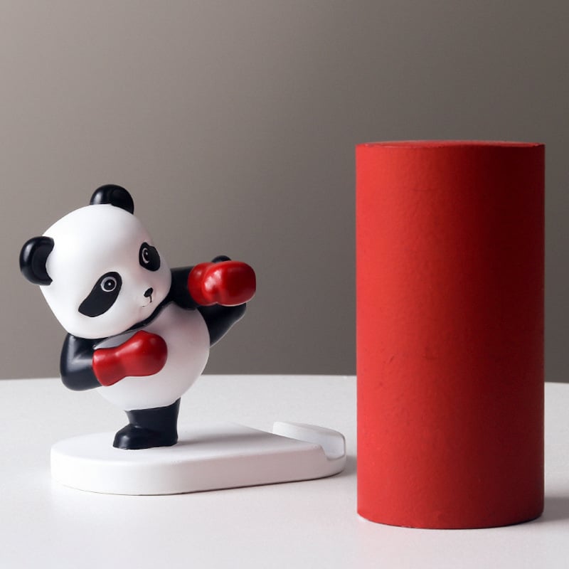 Ornament panda drăguț pentru birou, suport pentru telefon