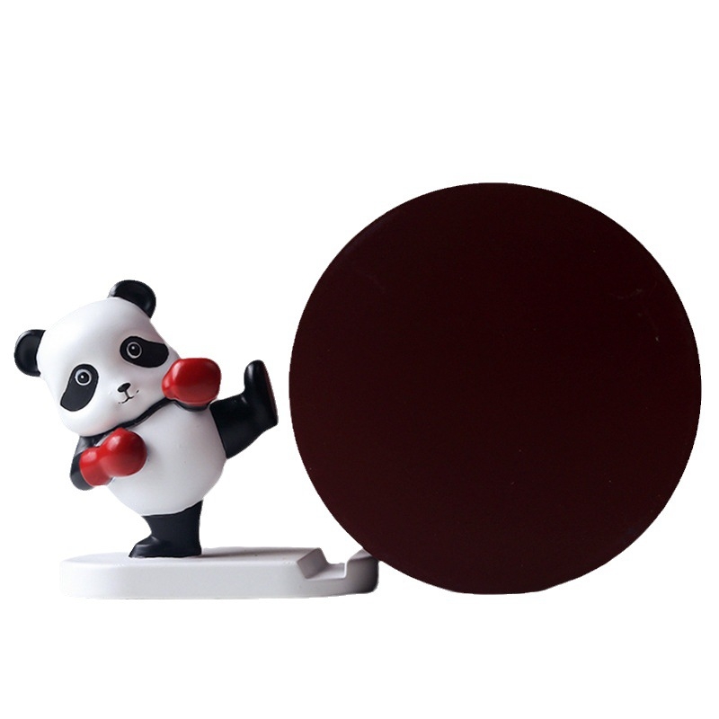 Ornament panda drăguț pentru birou, suport pentru telefon