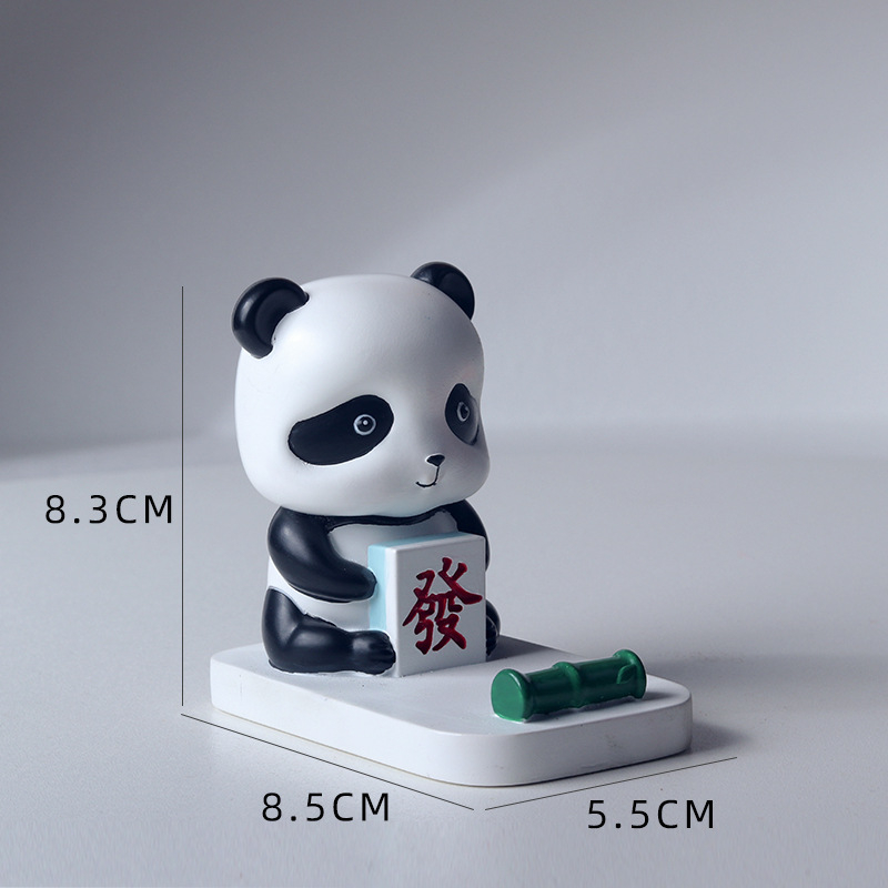 Ornament panda drăguț pentru birou, suport pentru telefon