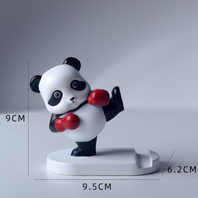 Ornament panda drăguț pentru birou, suport pentru telefon