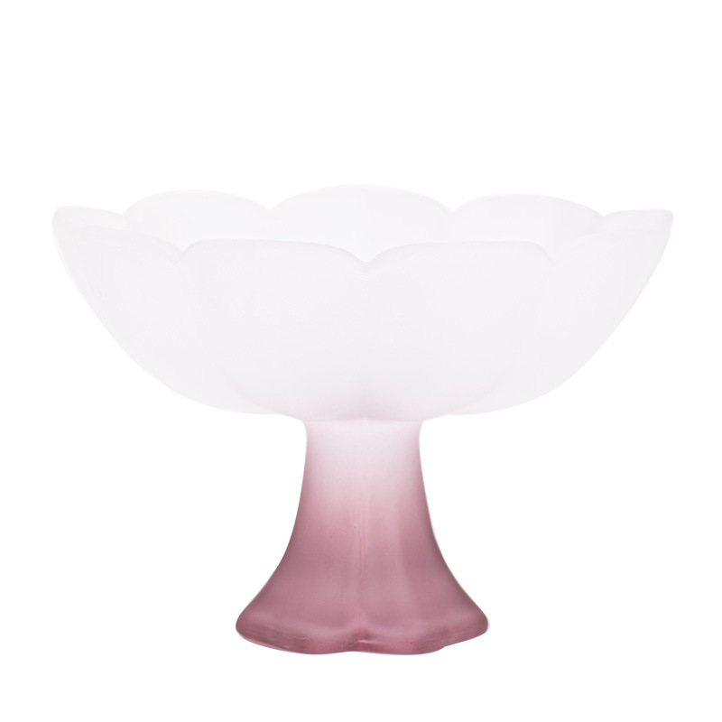 Ceai lotus în stil nou chinezesc, ceașcă înaltă de sticlă pentru degustare, sticlă cristal, cupă de sake cu flori