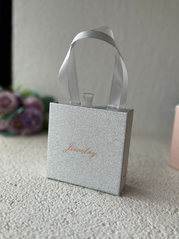 Cutie de ambalare bijuterii cu sertar portabil, în șase culori, stil minimalist, pentru coliere și accesorii mici