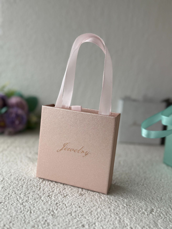 Cutie de ambalare bijuterii cu sertar portabil, în șase culori, stil minimalist, pentru coliere și accesorii mici
