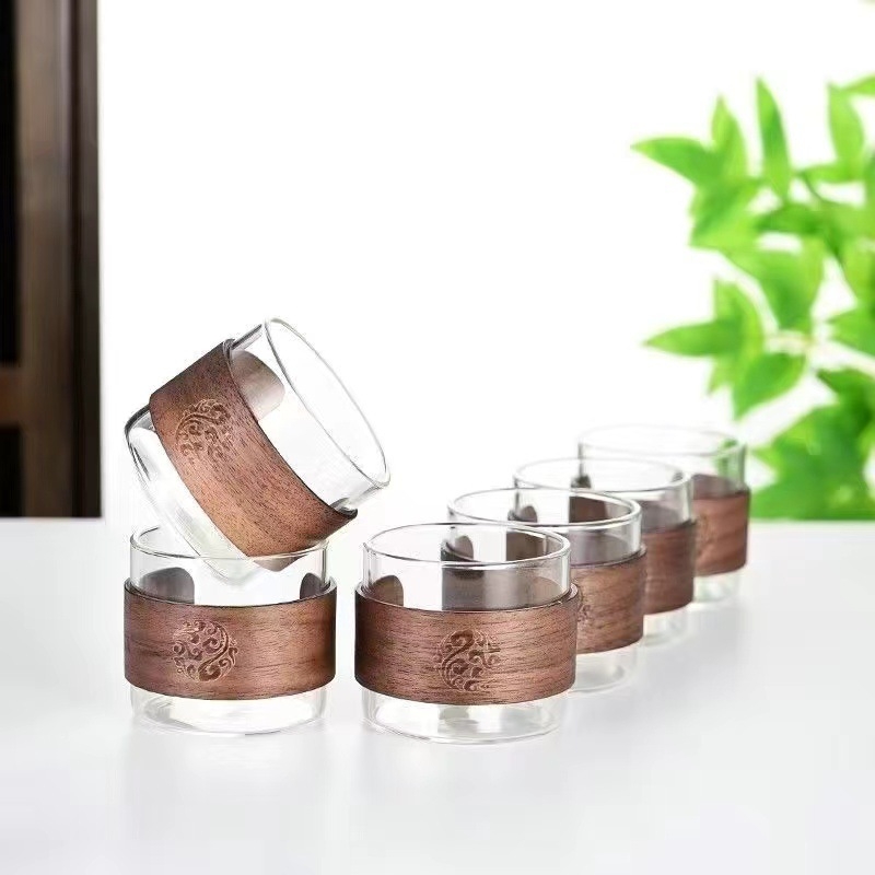 Ceasca de ceai din sticla borosilicată rezistentă la căldură, pentru uz casnic – ceremonie Gongfu