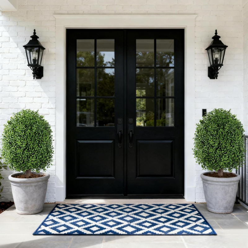 Plantă artificială boxwood pentru gazon și grădină, decor exterior, înălțime 30–100 cm
