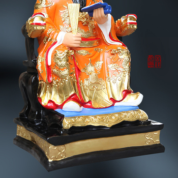Statuie Buddha de templu, 88 cm înălțime; Zeul Împărat Wenchang, Bodhisattva Wenqu Xingjun, din rășină și fibră de sticlă
