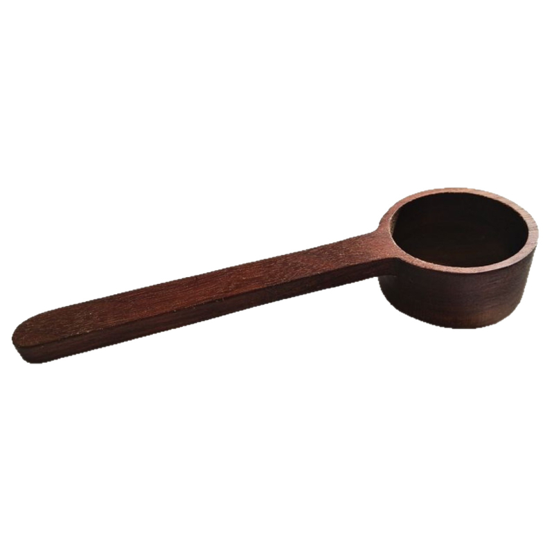 Lingură de măsurare din lemn de nuc negru, lemn masiv, mâner scurt, pentru cafea, ceai, pulberi de fructe și ingrediente de copt, stil japonez