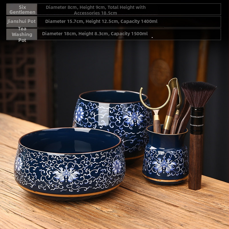 Set Kung Fu ceai din lemn de eben, 6 piese, unelte de preparare a ceaiului în stil chinezesc, stilou de ceai și lingură de ceai, accesorii