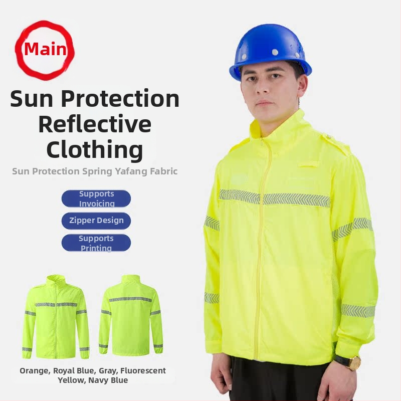 Reflexné oblečenie na ochranu pred slnkom z tkaniny Ice Silk, UV ochrana, priedušná letná bunda unisex