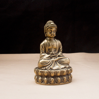 Statuie din alamă a lui Buddha Sakyamuni, ornament decorativ în stil antic pentru casă