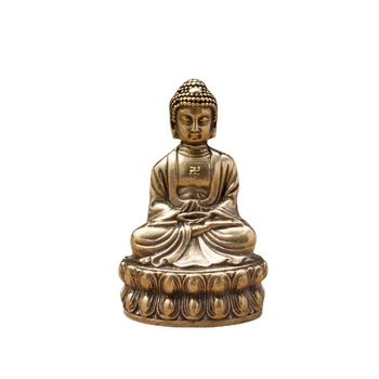 Statuie din alamă a lui Buddha Sakyamuni, ornament decorativ în stil antic pentru casă