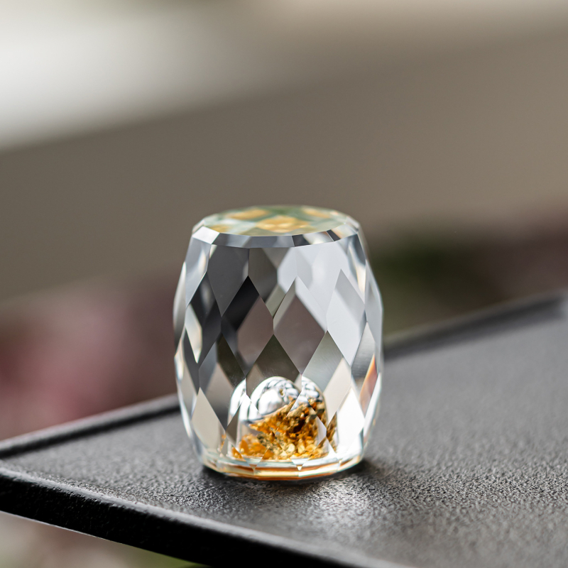 Suport pentru capacul ceainicului din cristal, ornamente pentru ceai, artă a ceaiului și accesorii pentru ceremonia ceaiului