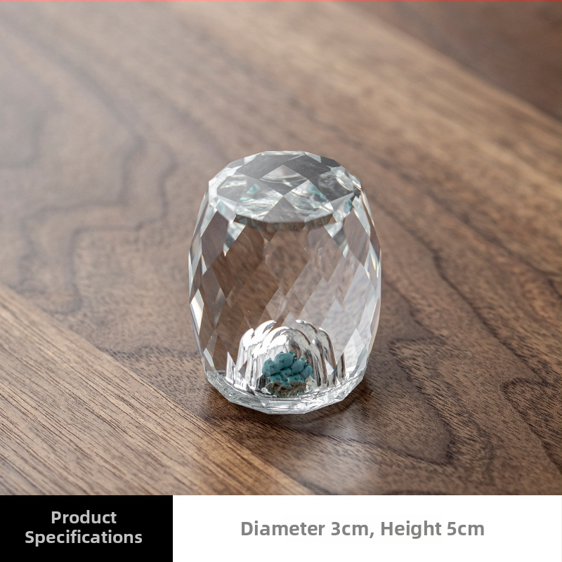 Suport din cristal în stil chinezesc pentru masa de ceai de-acasă, suport din sticlă pentru capac, accesorii pentru ceremonia ceaiului