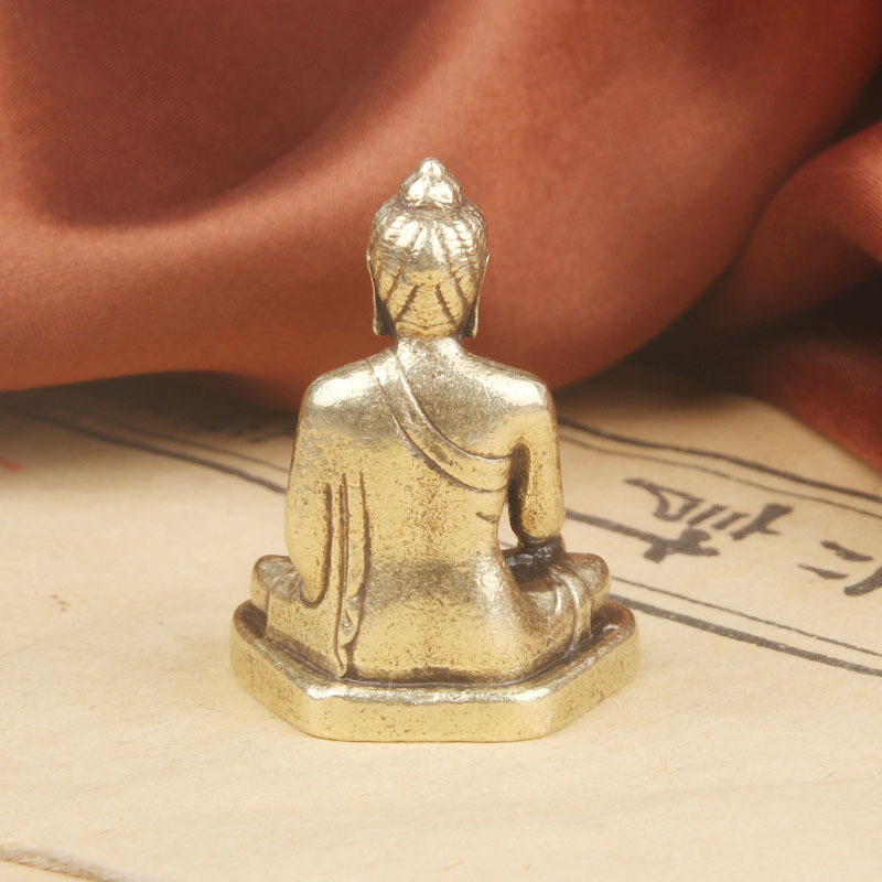 Buda Medicina – statuetă de birou din alamă, sculptură religioasă pentru închinare