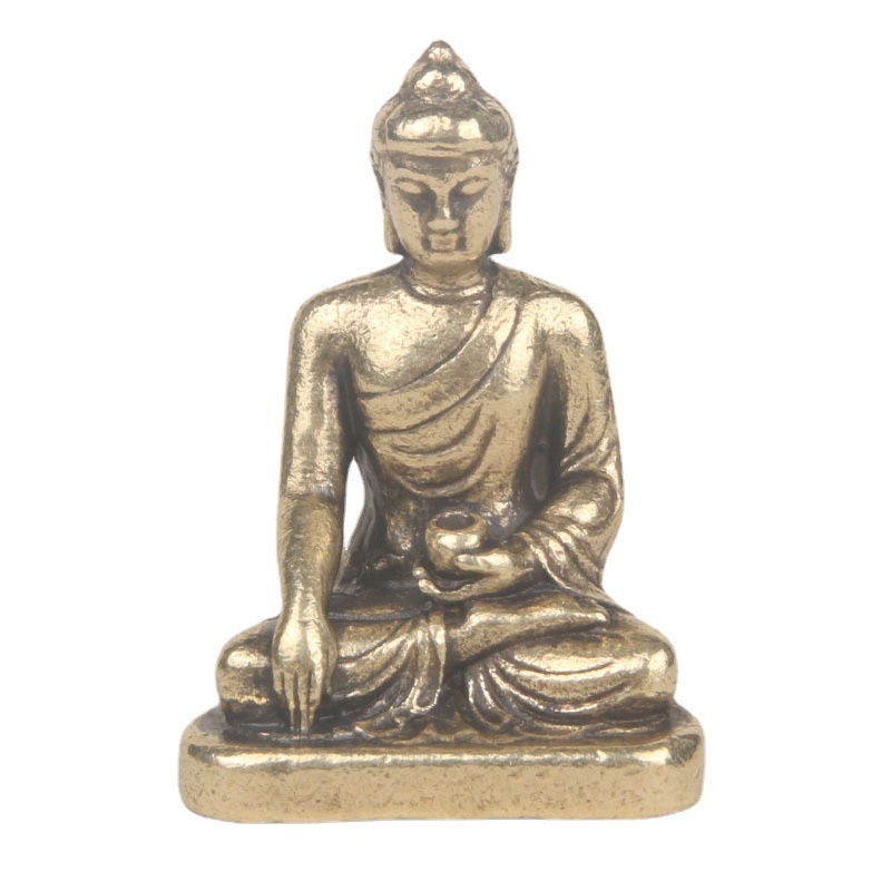 Buda Medicina – statuetă de birou din alamă, sculptură religioasă pentru închinare