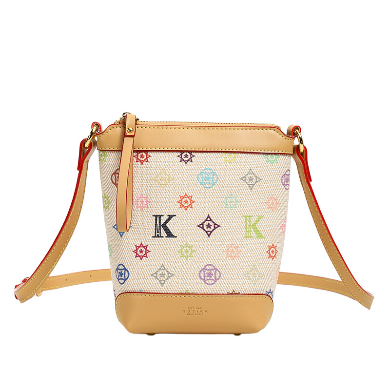 Guti Koumi geantă de damă tri-color, capacitate mare, bucket crossbody