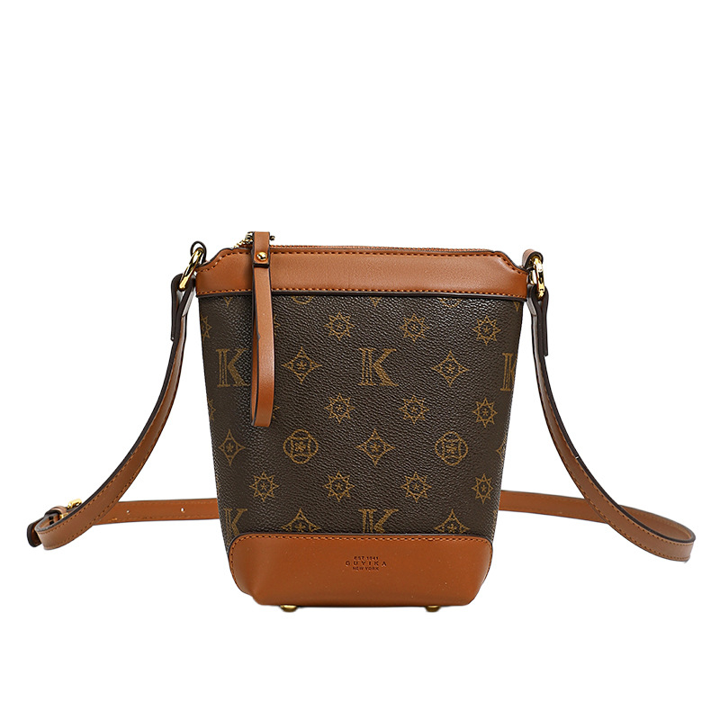Guti Koumi geantă de damă tri-color, capacitate mare, bucket crossbody
