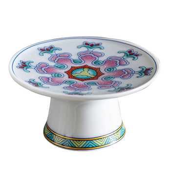 Suport ceramic pentru capacul ceainicului, cu bază înaltă și model de lotus împletit, pentru uz casnic, set Gongfu de ceai și accesorii pentru ceremonia ceaiului