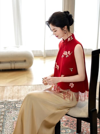 Rochie de logodnă în stil chinezesc, rochie pentru toastul mirilor, halat de dimineață, set elegant de rochii pentru zi