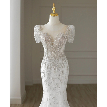 Rochie de mireasă în stil francez, ușoară, nou model 2026, rochie sirena elegantă, croială Slim