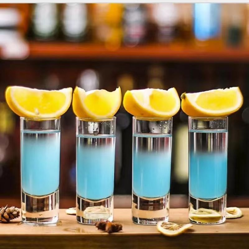 Set de pahare din sticlă pentru băuturi spirtoase, cu fund gros, pentru uz casnic — pahare mici de vin și de cocktail