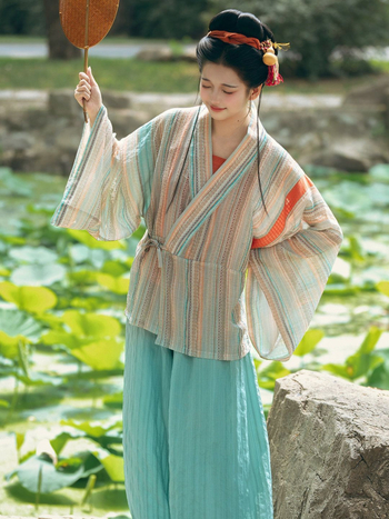 Hanfu feminin în stil Jin, model nou 2026, top Jin restaurat și pantaloni lantern, purtare zilnică, primăvară-vară