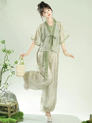 Little Lolita Original Autentic: Hanfu cu stil chinezesc nou, bretele Tang-back și pantaloni felinar pentru femei, vară 2026