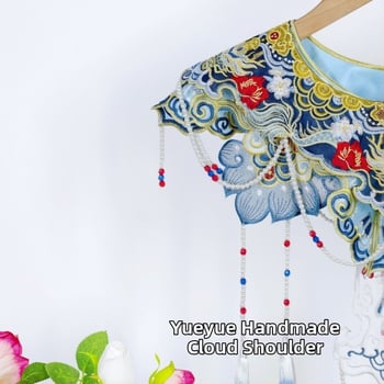 Dvojvrstvové šaty učenca Hanfu s vyšívaným drakom a obláčikovými ramennými detailmi, unisex pre dospelých, promócie v starovekom štýle