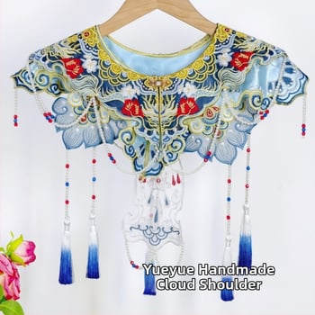 Dvojvrstvové šaty učenca Hanfu s vyšívaným drakom a obláčikovými ramennými detailmi, unisex pre dospelých, promócie v starovekom štýle