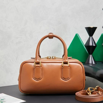 Geantă de damă din piele naturală, mică geantă pătrată în formă de pernă, cu fermoar, curea crossbody/umar