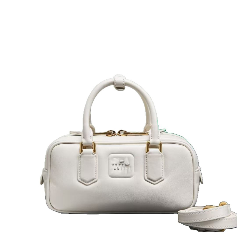 Geantă de damă din piele naturală, mică geantă pătrată în formă de pernă, cu fermoar, curea crossbody/umar