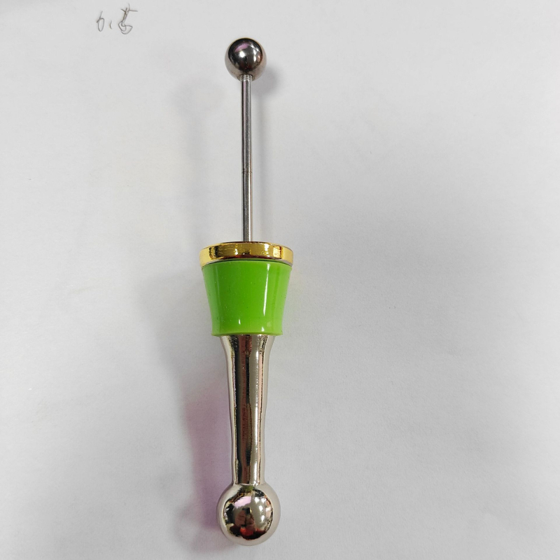 FCM DIY transfrontal pentru dopul de sticlă de vin, cu mărgele din aliaj de aluminiu, dop din silicon personalizabil