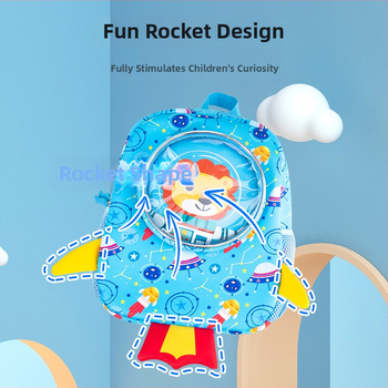 Detský batoh Cartoon Rocket, školská taška s ochranou proti strate pre 3 – 6 rokov, určená pre materské školy