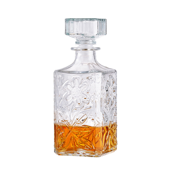 Decantator din sticlă de cristal cu capac pentru vin și whisky