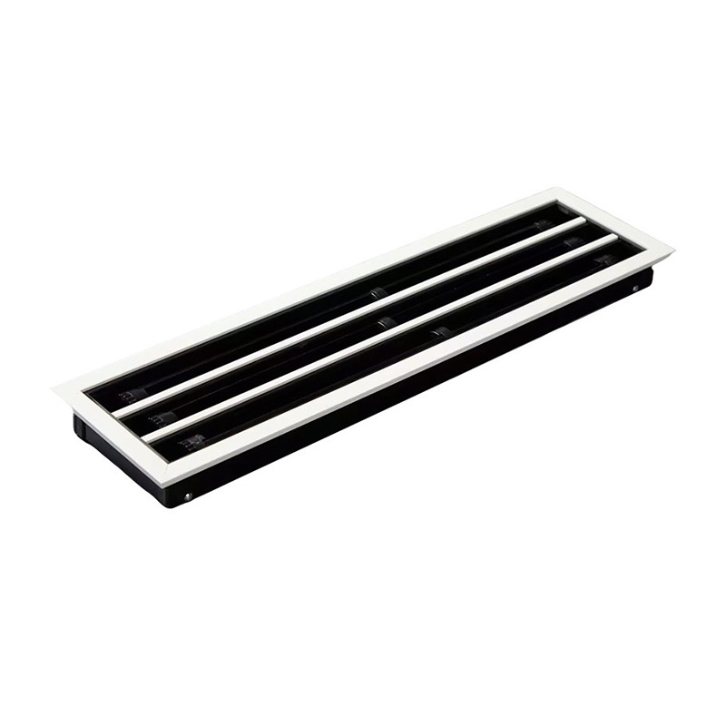 Orificiu de aer din aliaj de aluminiu, în formă de gheară, pentru climatizare centrală, bandă decorativă liniară cu margine îmbrăcată, personalizabil
