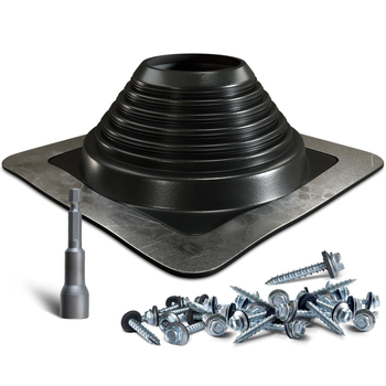Capac ventilație pentru țevi metalice din silicon, rezistent la umezeală, flexibil la temperaturi înalte, pătrat-rotund, negru