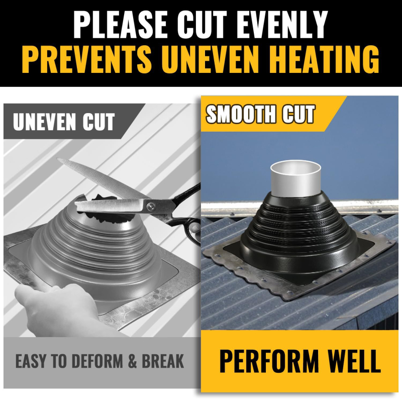 Capac ventilație pentru țevi metalice din silicon, rezistent la umezeală, flexibil la temperaturi înalte, pătrat-rotund, negru