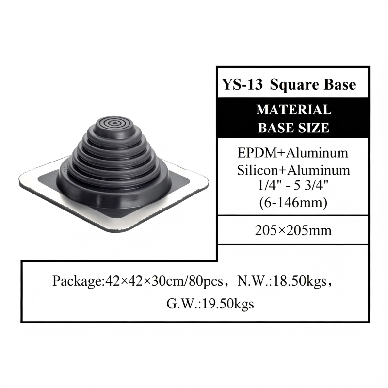 Capac ventilație pentru țevi metalice din silicon, rezistent la umezeală, flexibil la temperaturi înalte, pătrat-rotund, negru