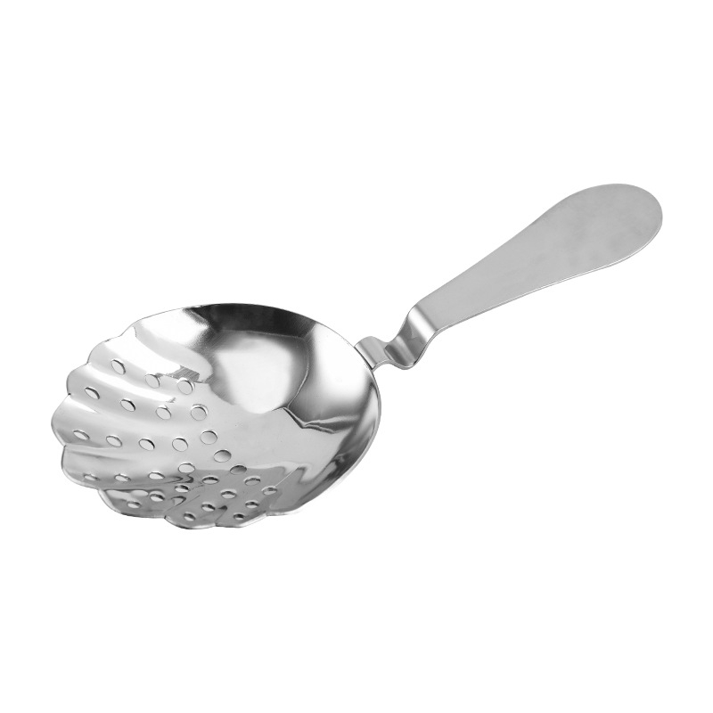 Julip cană de amestec din oțel inoxidabil 304, design în formă de scoică, filtru pentru gheață și separator de gheață pentru bar