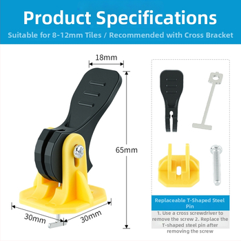 Instrument de nivelare a plăcilor cu clipsuri din plastic pentru plăci de podea și de perete