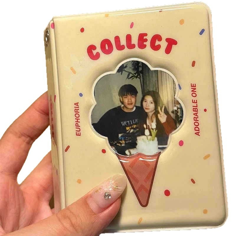 Album Polaroid de 3 inch pentru depozitare, mini album drăguț în stil Instagram pentru carduri cu decupaje florale